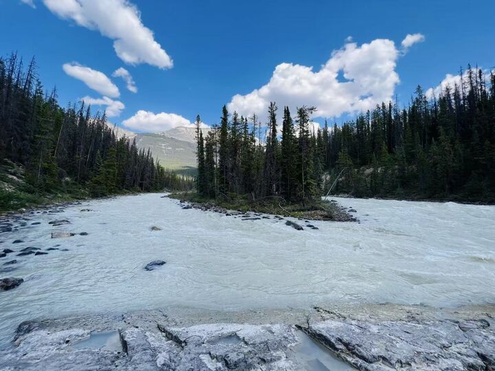 Glacier rivers look milky white in summer — that’s rock dust carried down from the ice. The water is too cold and too fast for swimming.